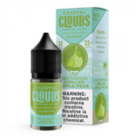 E-liquid bottle and box labeled "Coastal Clouds" with nicotine warning.