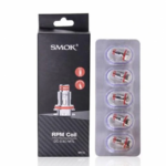 SMOK RPM DC 0.8 ohm MTL vape coils with silver body and red seals