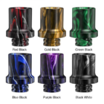Colorful SMOK Thallo Resin Drip Tip with a unique swirling marbled pattern.