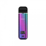 Colorful SMOK Novo X pod kit with honeycomb pattern and slim rectangular body