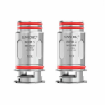 Silver cylindrical SMOK RPM 3 mesh vape coils with red seals and metallic finish