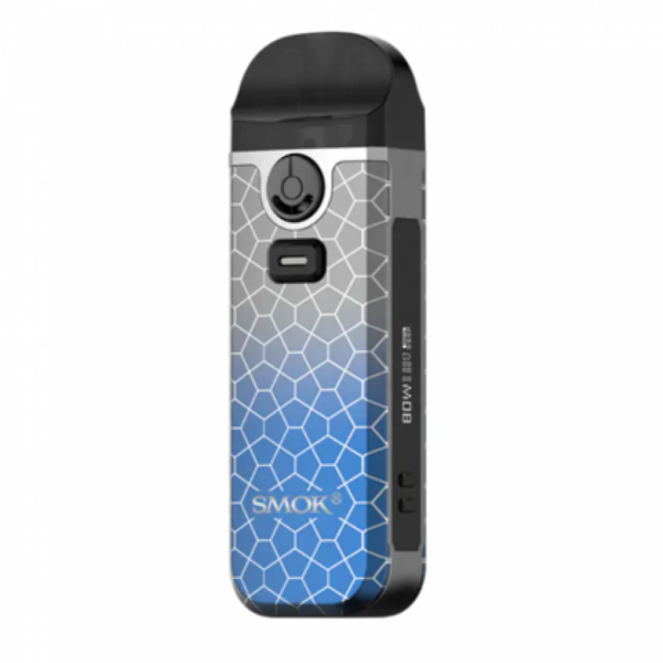 Hivape smok nord 4 kit, blue with silver color cobra design. 600x600 resolution image