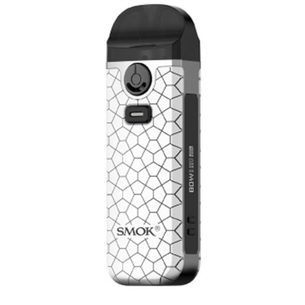 Hivape smok nord 4 kit, black and white cobra design. 600x600 resolution image