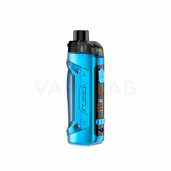 An image of the Geekvape B100 vape kit in mint green color, with a note that the battery is not included.