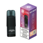 Blackberry Pomegranate Ice vape pod and packaging with flavor details.