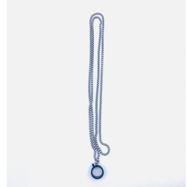 Stainless steel chain lanyard for vape devices, large image.
