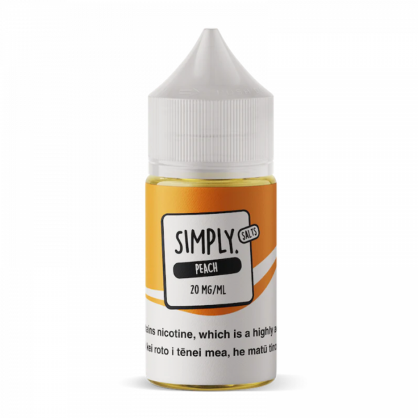 Simply Nicotine Salt 30ml Bottle in Peach on Ice Flavor - 600x600 Resolution