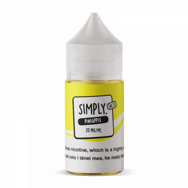 Simply Nicotine Salt 30ml Bottle in pineapple Flavor - 600x600 Resolution