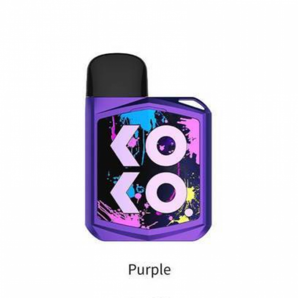 HIVAPE Purple Color Caliburn KOKO Prime Kit with white background