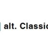 Cropped black text reading “alt. Classi” on white background.