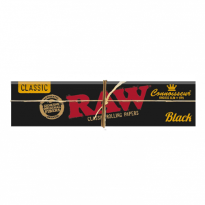 Raw Black Connoisseur King Size Slim Paper with Tips 13822
